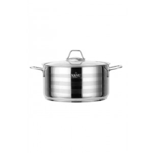 Taç Aksu Zeta Induction Stainless Steel High Casserole 24 cm