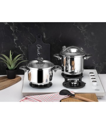 Taç Baby 2 Pcs Pressure Cooker Set Grey