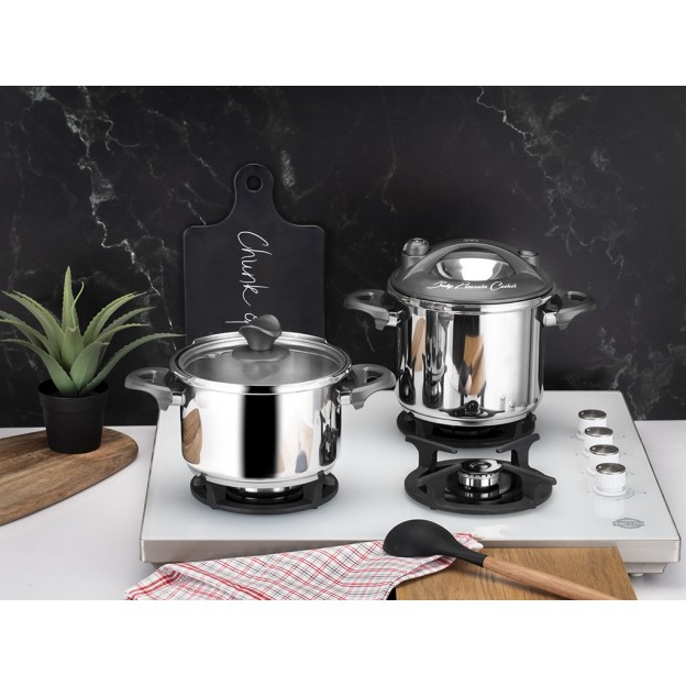 Taç Baby 2 Pcs Pressure Cooker Set Grey