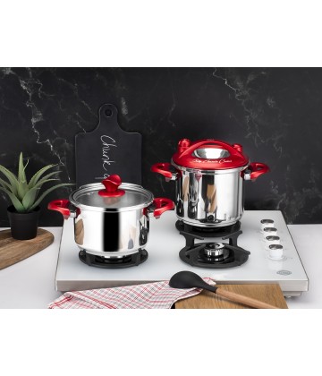 Taç Baby Induction 2 Pcs Pressure Cooker Set Red