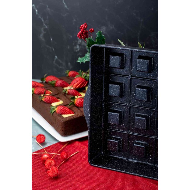 Taç Brownie Granite Cast Alumınıum Cake Mould Black 29 Cm