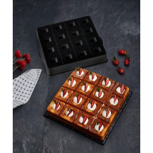 Taç Granit Döküm Brownie Kek Kalıbı Siyah 29 Cm