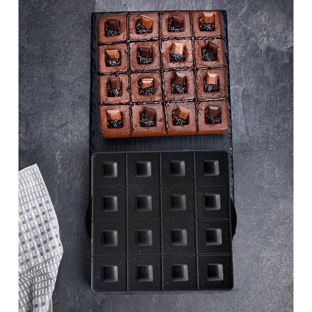 Taç Granit Döküm Brownie Kek Kalıbı Siyah 29 Cm
