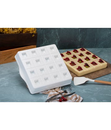 Taç Brownie Granite Cast Alumınıum Cake Mould White 29 Cm