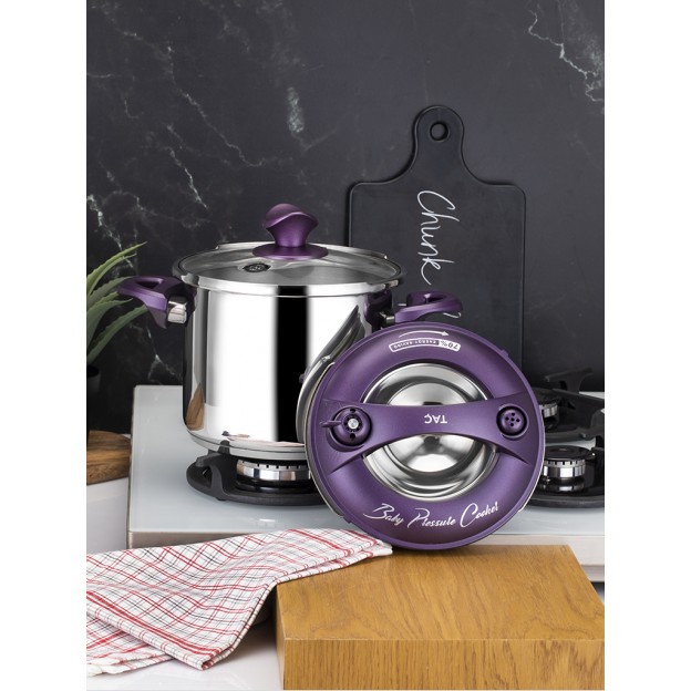 Taç Baby Pressure Cooker Pot 3.5 Lt. Purple