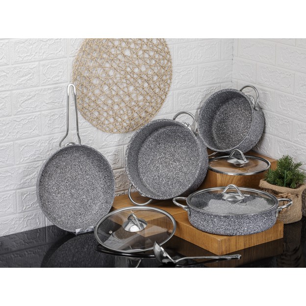 Taç Ultra Klasik 7 Pcs Granite Cookware Set