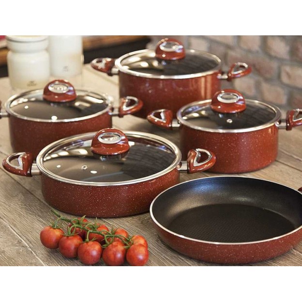 Taç Titan Granite 5 Pcs Cookware Set