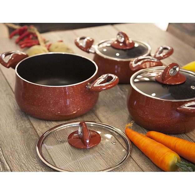 Taç Titan Granite 3 Pcs High Casserole Set