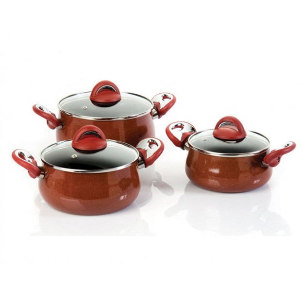 Taç Titan Granite 3 Pcs High Casserole Set