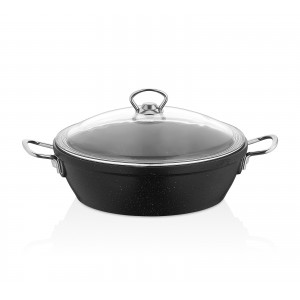 Taç Induction Gravita Cast Low Casserole 28 cm Black