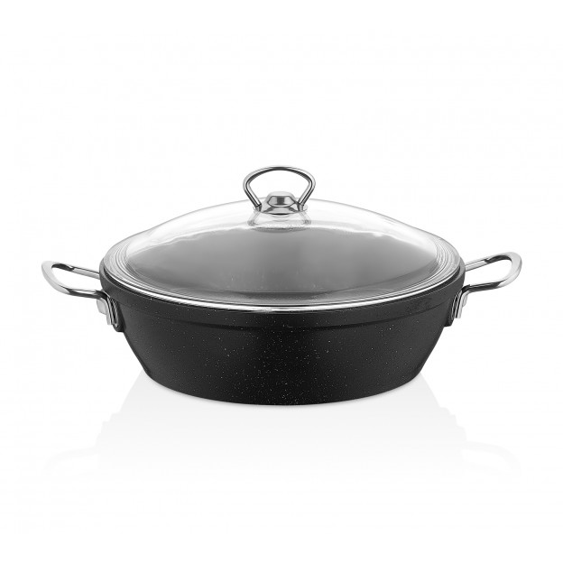 Taç Induction Gravita Cast Low Casserol 24 cm Black