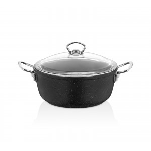 Taç Induction Gravita Cast High Casserole 24 cm Black