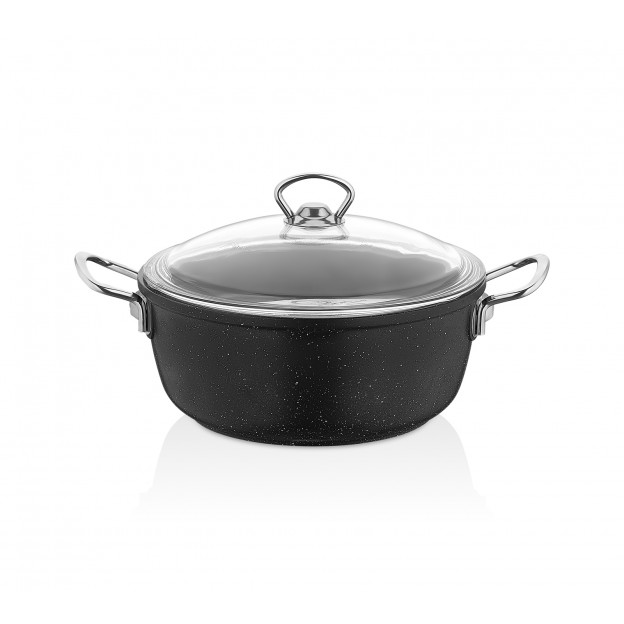 Taç Induction Gravita Cast High Casserole 24 cm Black