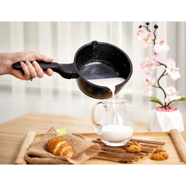 Taç Cast Deep Sauce Pan 16 cm Black
