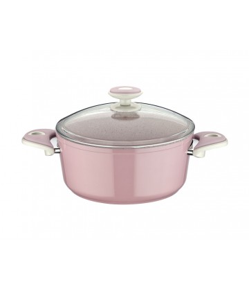 Taç Granit Plus Derin Tencere 22 cm Pembe