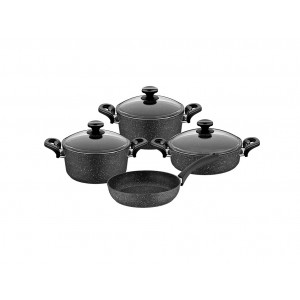 Taç Granite Plus 7 Pcs Cookware Set Grey