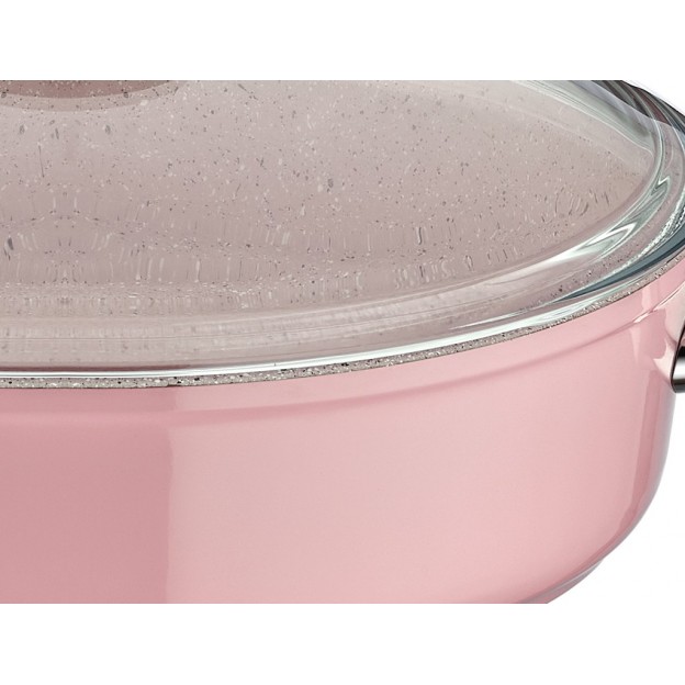 Taç Granite Plus 24 cm Pink Low Casserole 