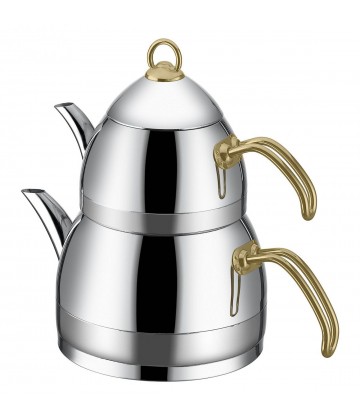 Taç Festa Induction Family Size Teapot Gold
