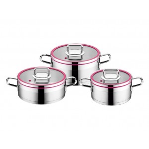 Taç Vita 3 Pcs Cookware Set Pink