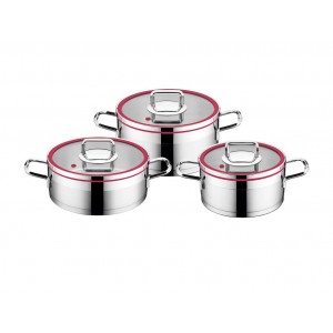 Taç Vita 3 Pcs Cookware Set Fushia