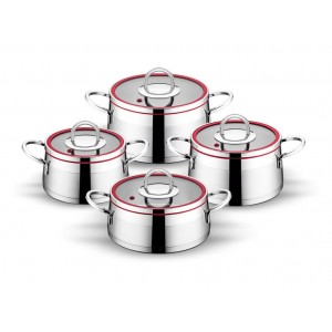 Taç Prizma 4 Pcs Cookware Set Fushia