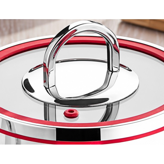 Taç Prizma 3 Pcs Cookware Set Fushia