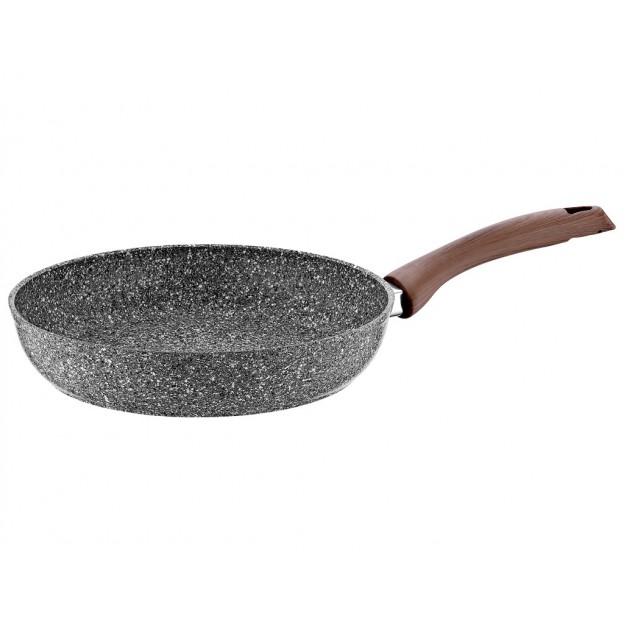 Taç Granite Plus 5 Pcs Cookware Set Wood Handle Grey