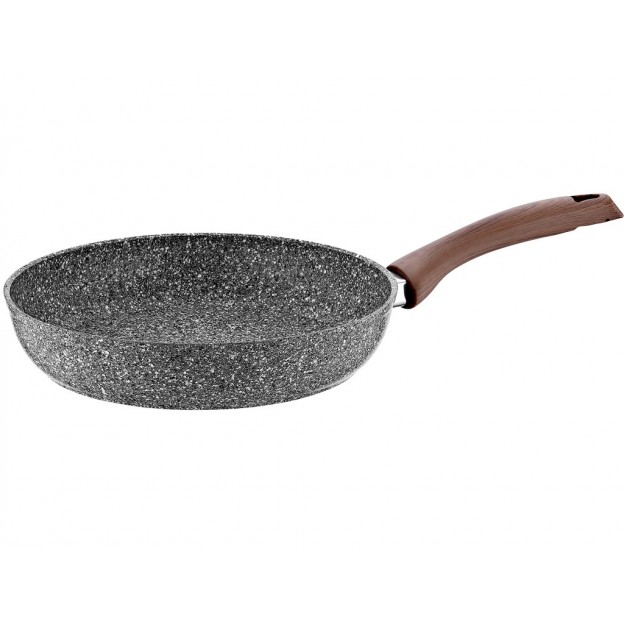 Taç Granite Plus 7 Pcs Cookware Set Wood Handle Grey