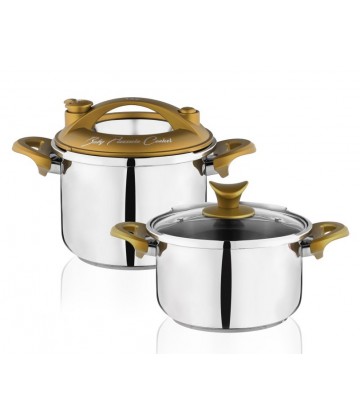 Taç Baby Induction 2 Pcs Pressure Cooker Set Gold