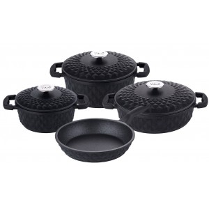 TAÇ CARABELLA 7 PCS CAST ALUMINIUM COOKWARE SET WITH CAST LID  