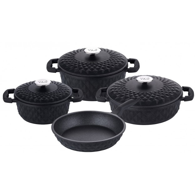 TAÇ CARABELLA 7 PCS CAST ALUMINIUM COOKWARE SET WITH CAST LID  