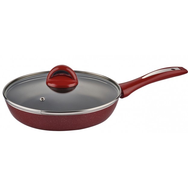 Taç Titan Granite Glass Lid Frying Pan 30cm