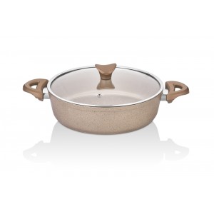 Taç Induction Mastercook Shallow Pot 20cm Cappuccino