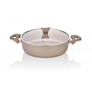 Taç Induction Mastercook Shallow Pot 20cm Cappuccino