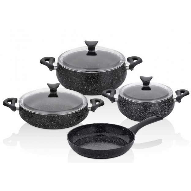 TAC MASTERCOOK TOMBIK 7 PCS COOKWARE SET BLACK