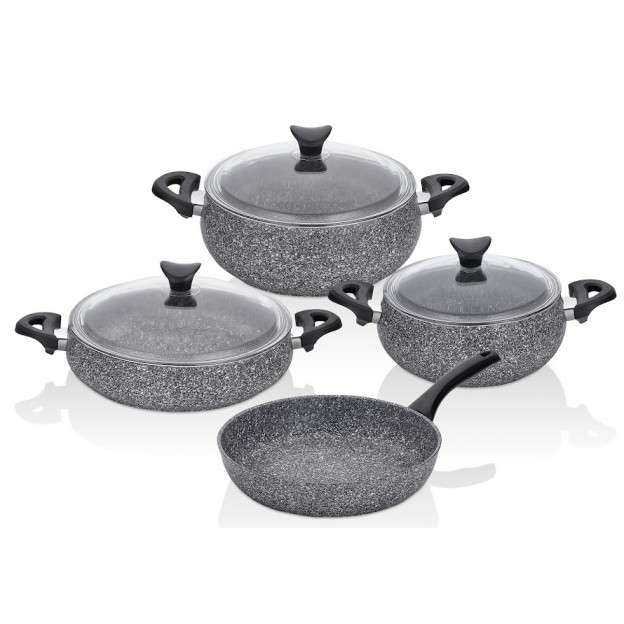 TAC MASTERCOOK TOMBIK 7 PCS COOKWARE SET GREY